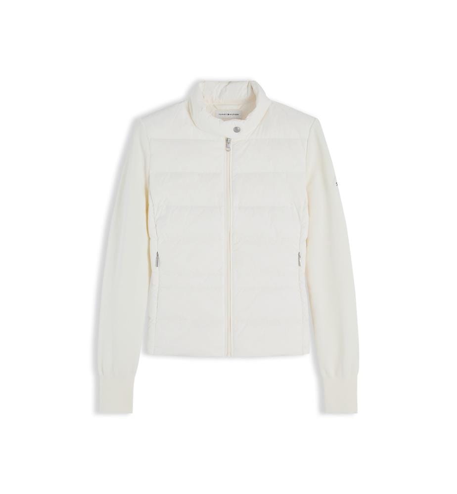 Lw Down-Strickjacke aus Mischgewebe – Creme