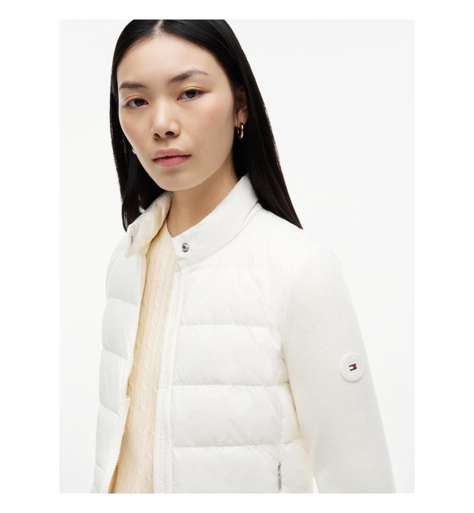 Lw Down-Strickjacke aus Mischgewebe – Creme