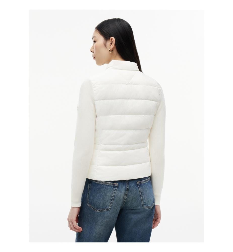 Lw Down-Strickjacke aus Mischgewebe – Creme