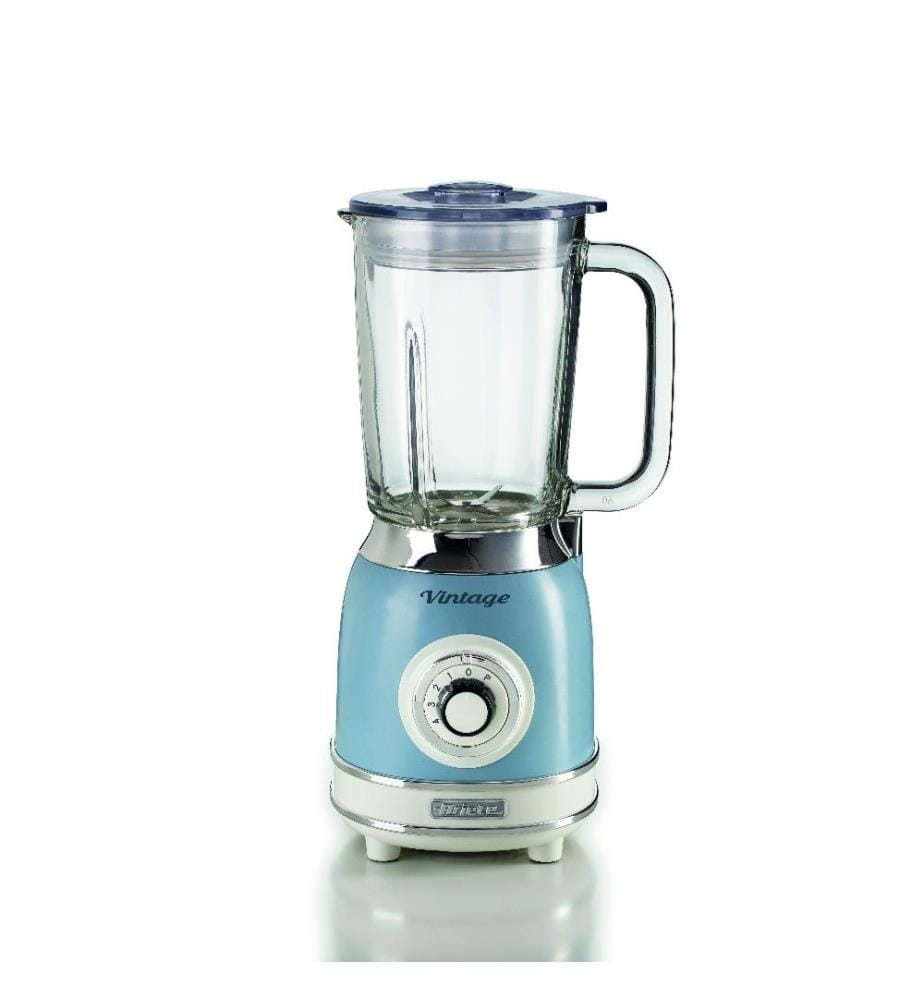 Blender - Vintage - Blau 4 Klingen aus Edelstahl, 4 Stufen+Puls