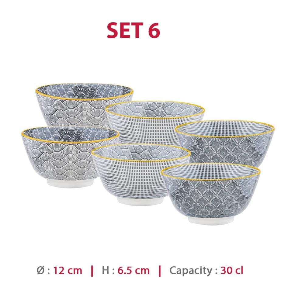 6er Schalenset S Ø 12 cm - Eclipse