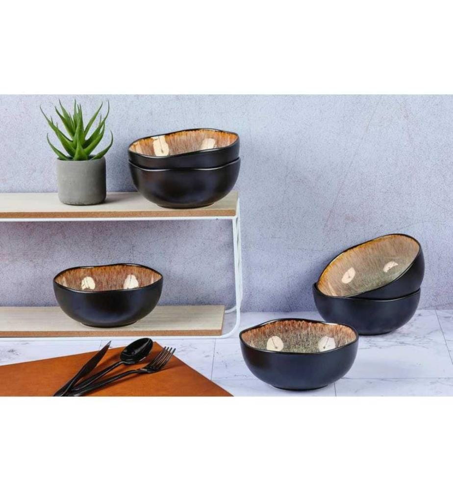 Set aus 6 Schalen Iris Ø 16,5 cm - Wildbraun