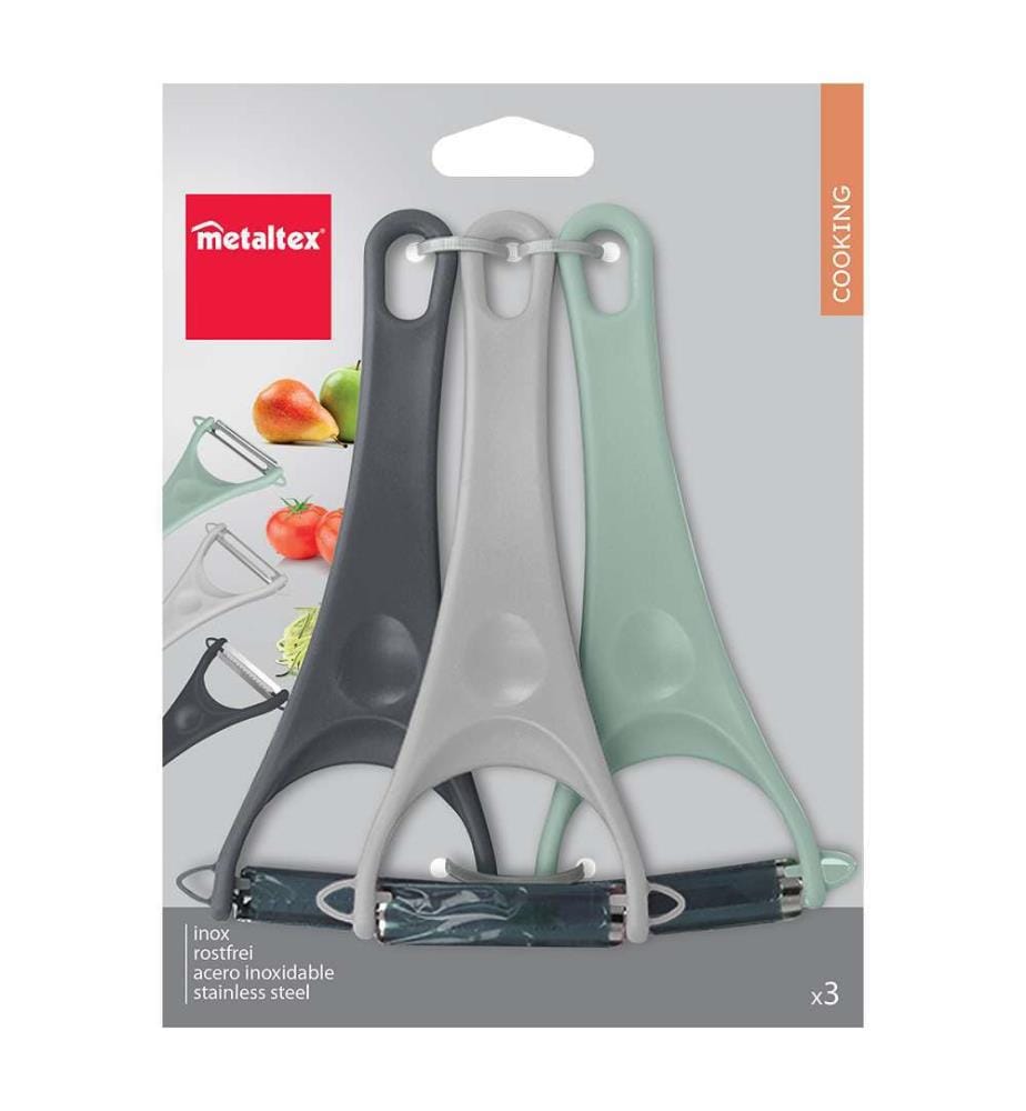 3er-Set Multi Edelstahlschäler Gemüse/Tomate-Julienne