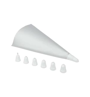 Set aus 3 Einwegspritzbeuteln mit 7 Tüllen - Decori