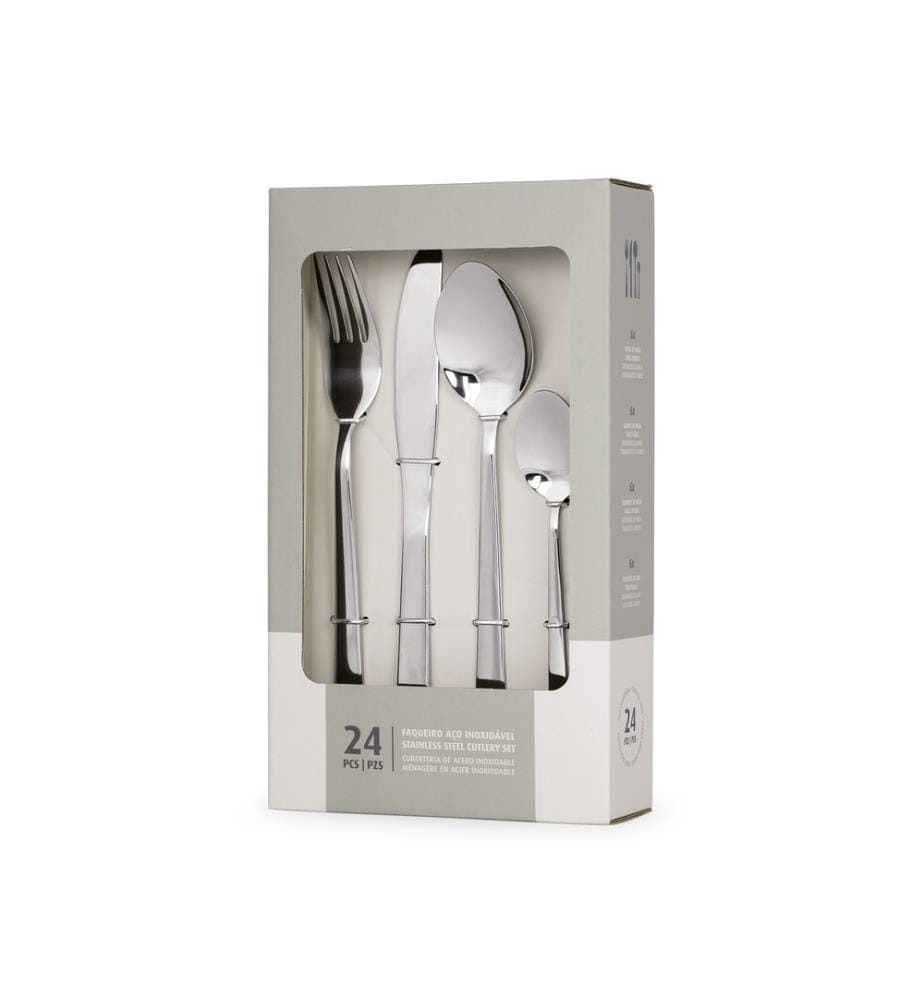 Besteckset GLOBAL 24-teilig mit Box - Edelstahl
