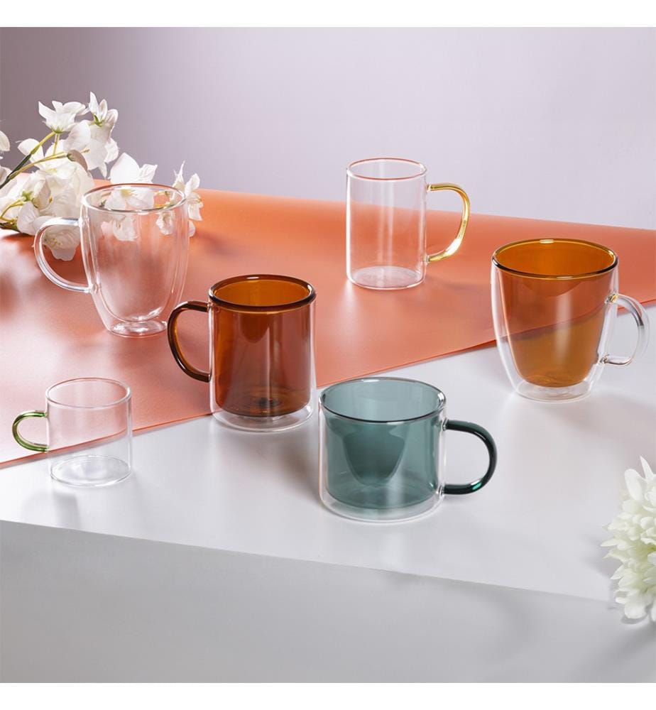 Transparente, doppelwandige Tasse - 370 ml