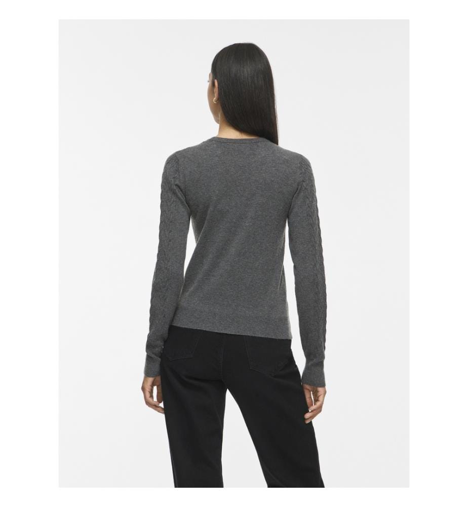 Top en maille - Gris chiné foncé
