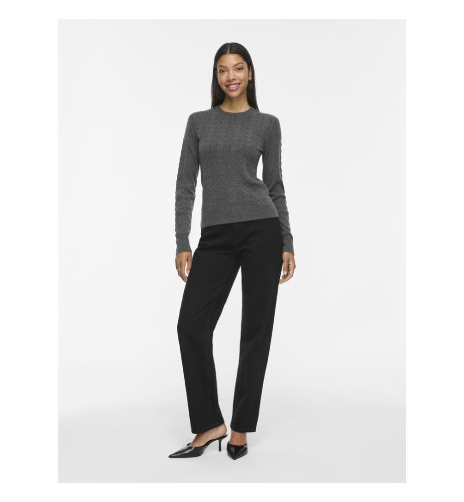 Top en maille - Gris chiné foncé