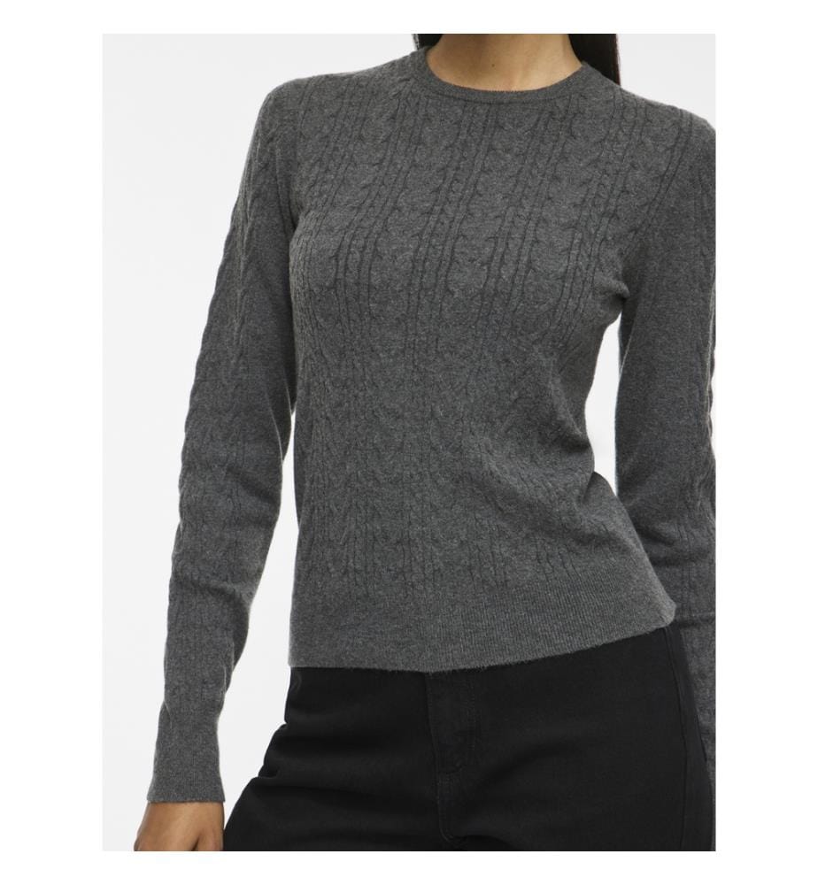 Top en maille - Gris chiné foncé