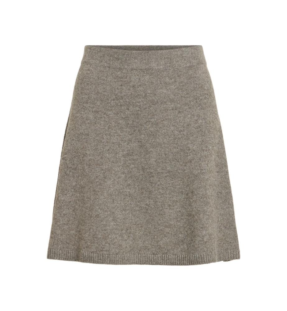 Jupe courte en maille - Gris foncé