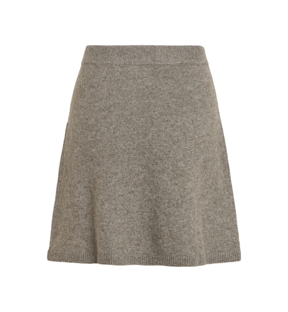 Jupe courte en maille - Gris foncé