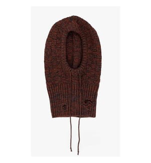 Balaclava aus Wollmischung mit Distressed-Effekt - Dunkelgrau