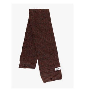 Schal aus Wollmischung mit Distressed-Effekt - Dunkelgrau