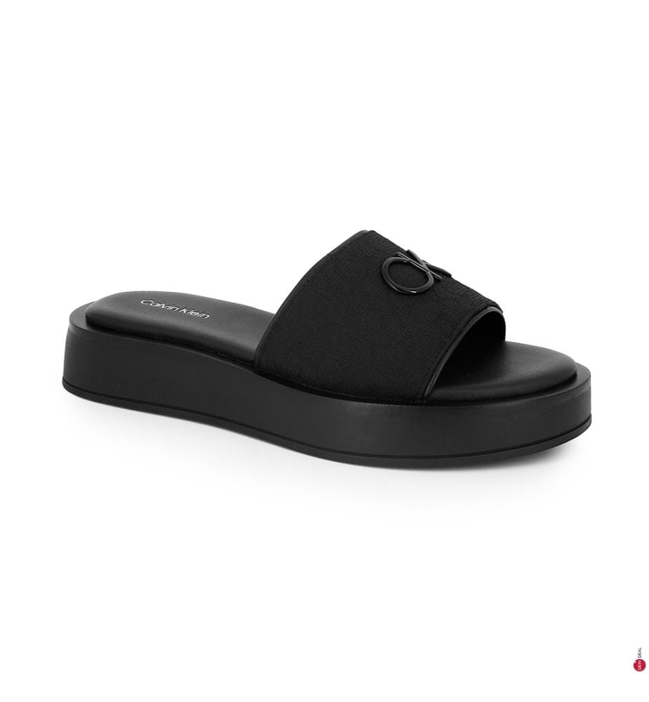 Pantoletten Dress Flatform - Schwarz