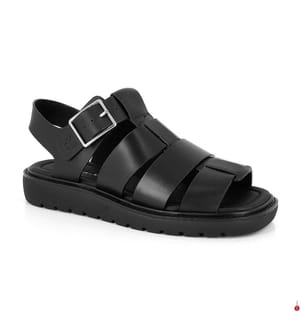 Ledersandalen - Schwarz