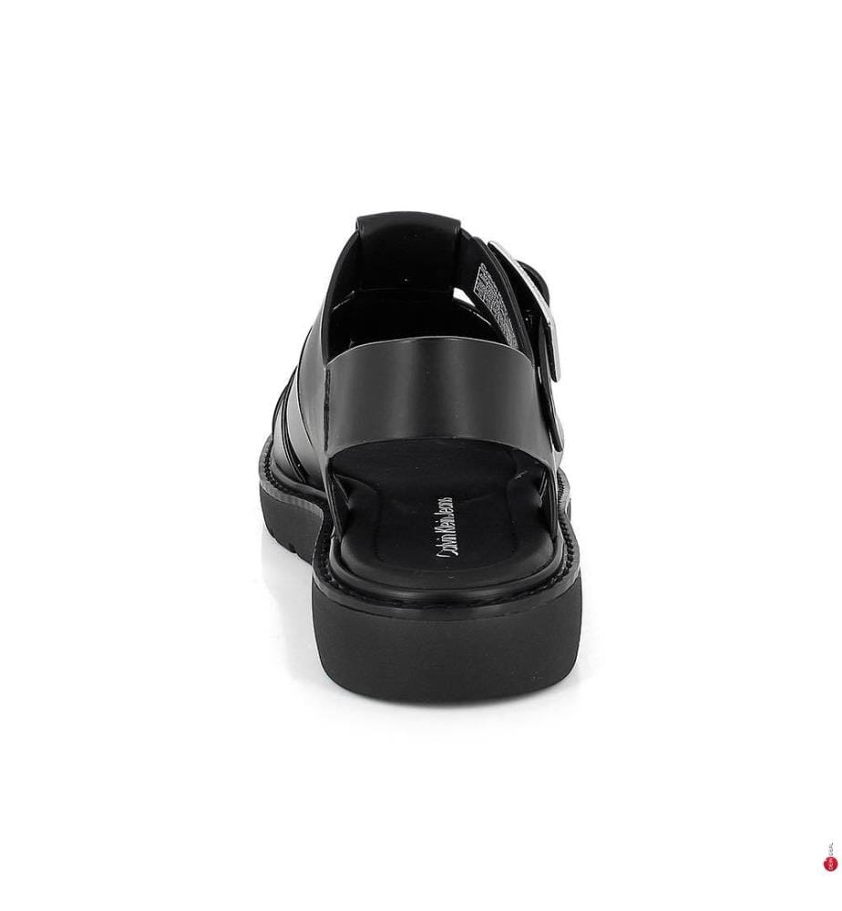 Ledersandalen - Schwarz