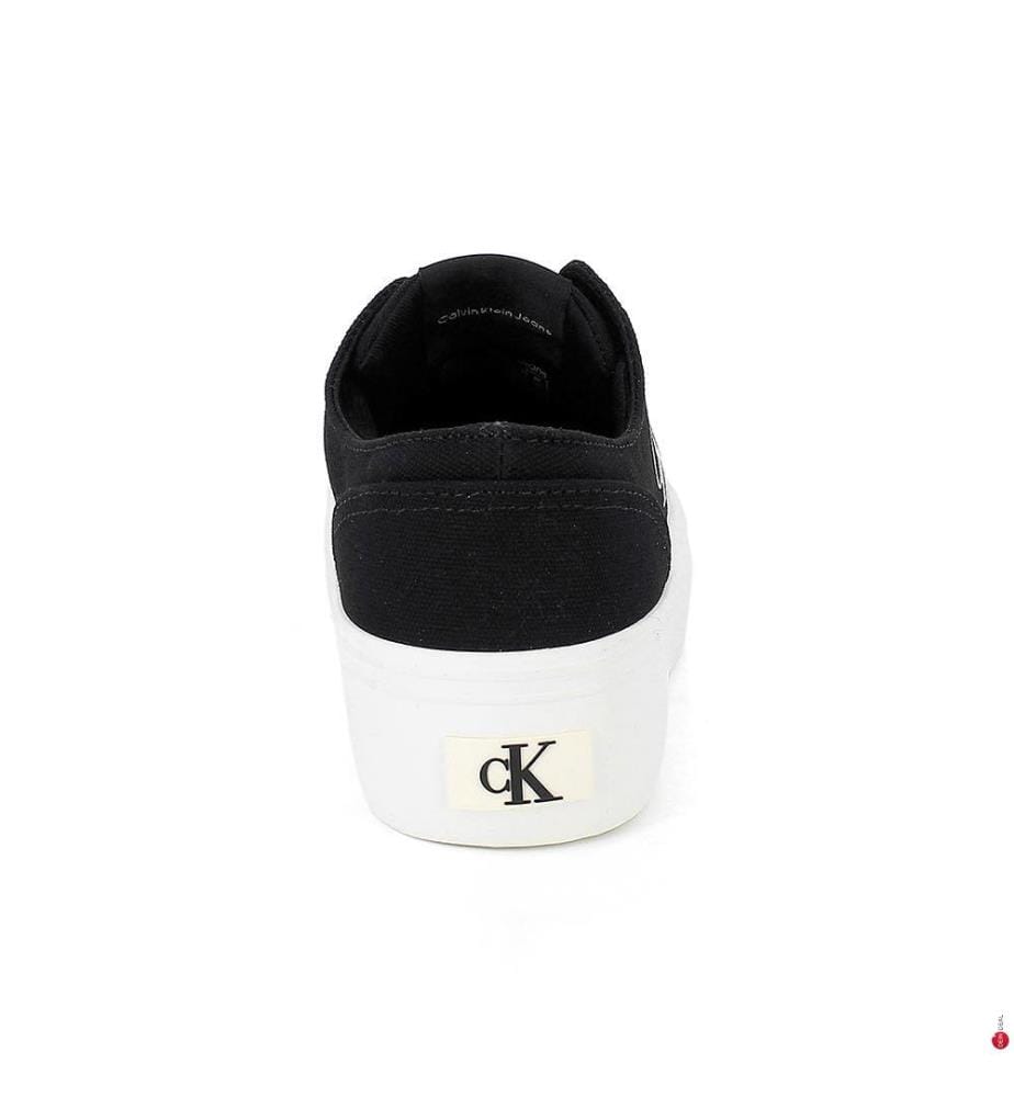 Plateau-Sneakers aus Canvas - Schwarz und Weiss