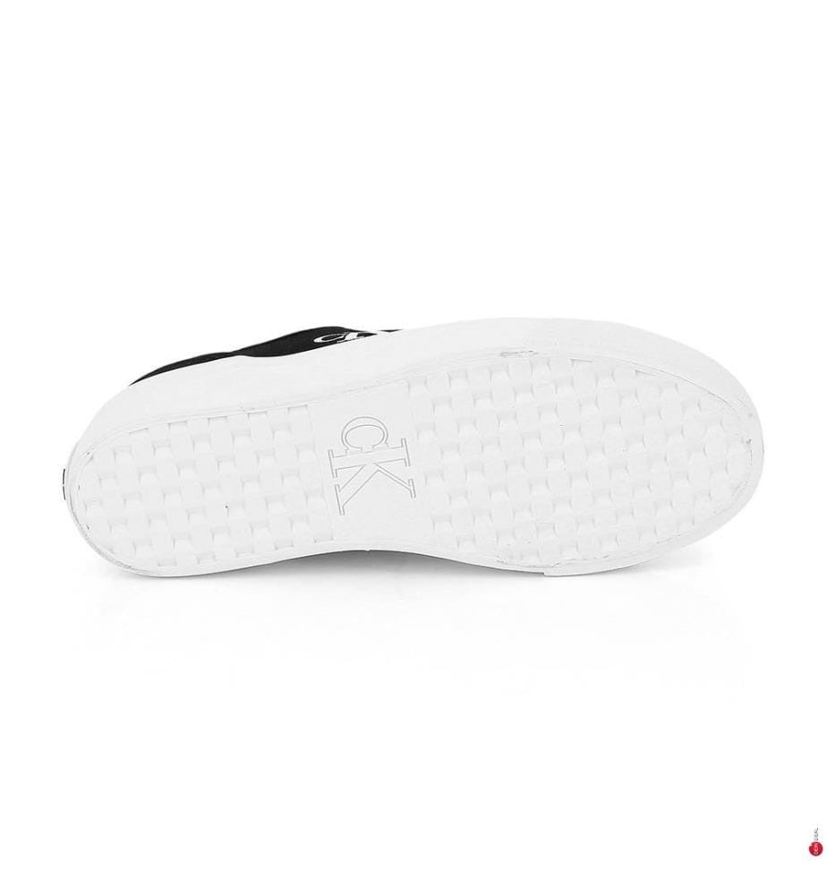 Plateau-Sneakers aus Canvas - Schwarz und Weiss