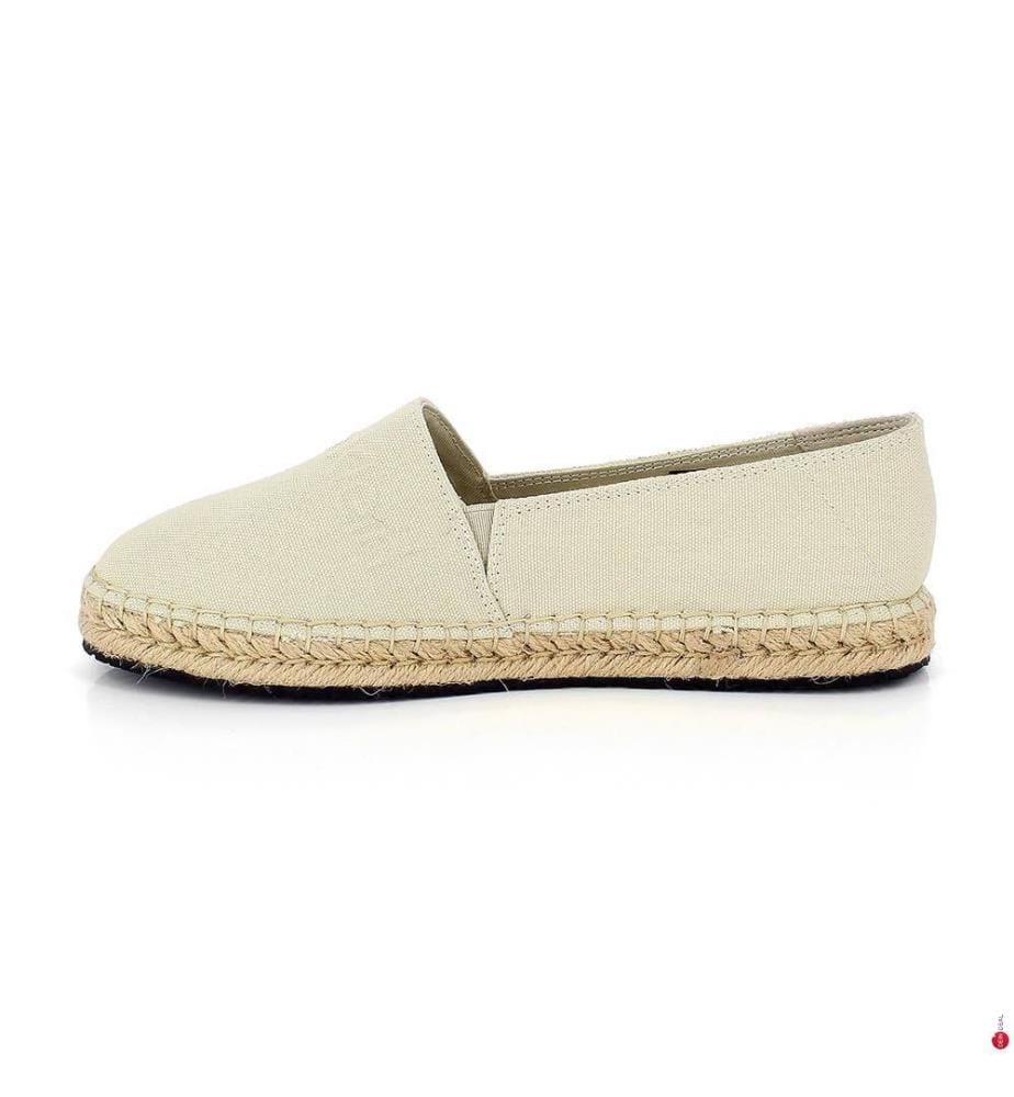 Espadrilles aus Leinen - Beige