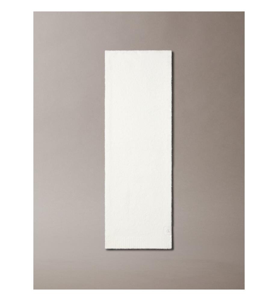 Sciarpa Soft Boucle Signature Logo - Bianco sporco