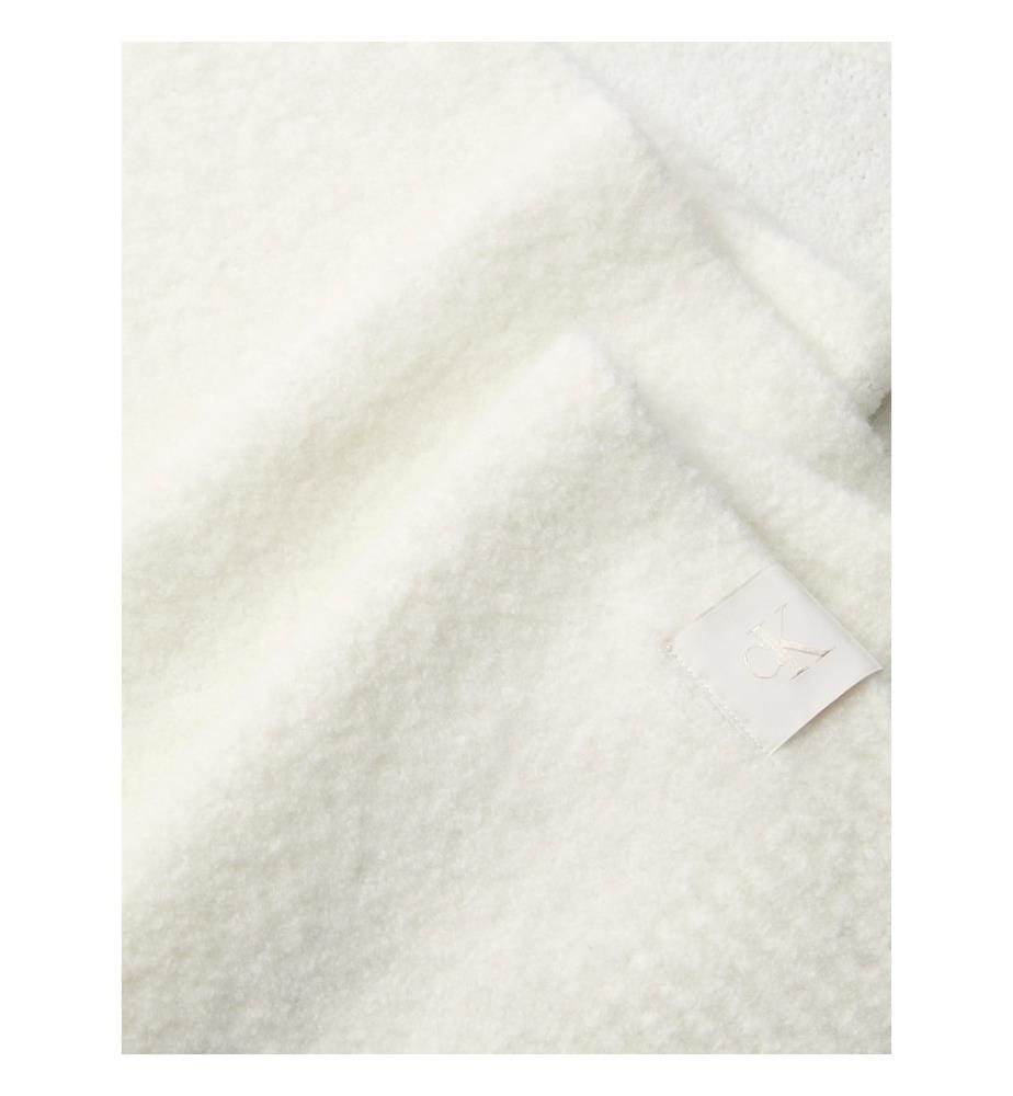Sciarpa Soft Boucle Signature Logo - Bianco sporco