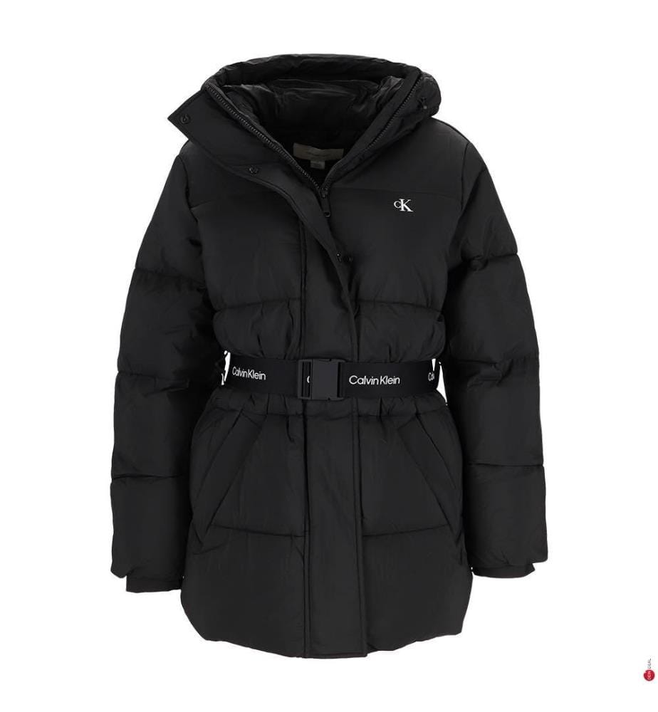 Gürtel-Steppjacke - Schwarz