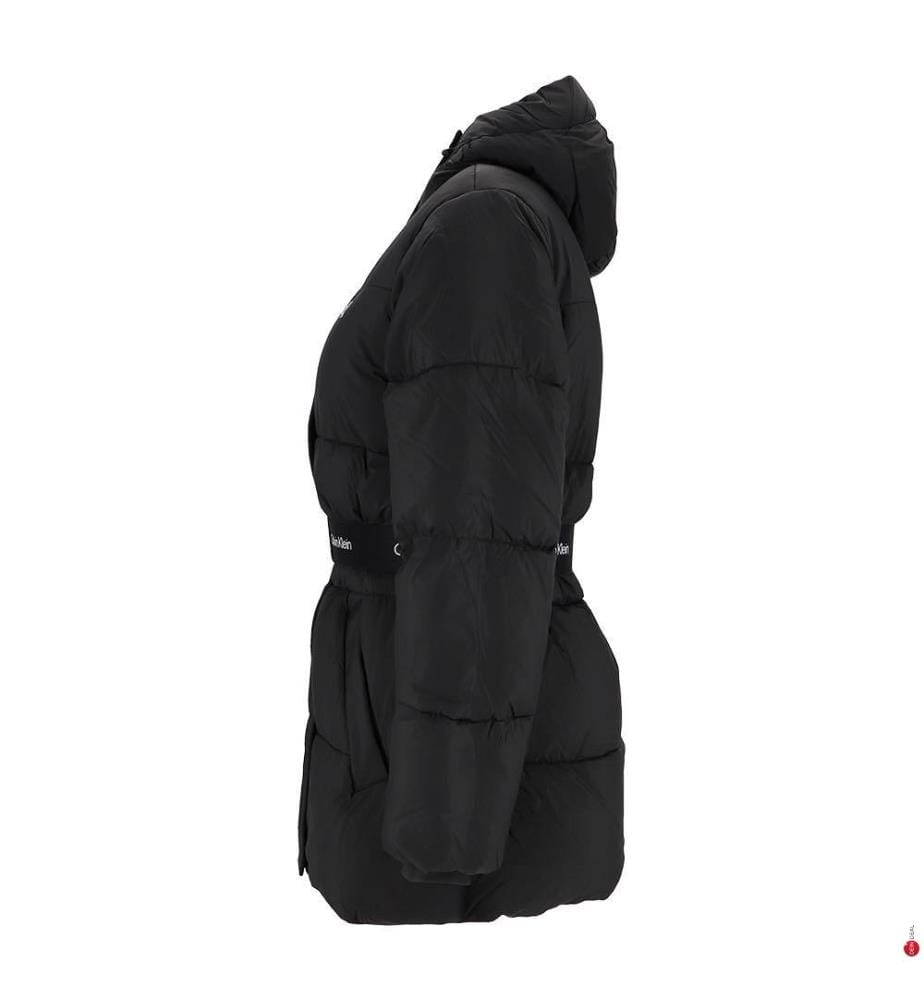 Gürtel-Steppjacke - Schwarz