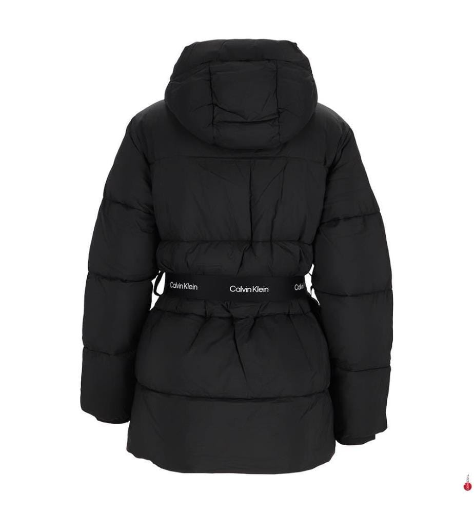 Gürtel-Steppjacke - Schwarz