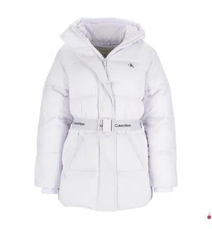 Gürtel-Steppjacke - Weiss