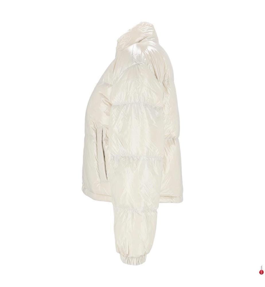 Wendesteppjacke - Beige und Weiss