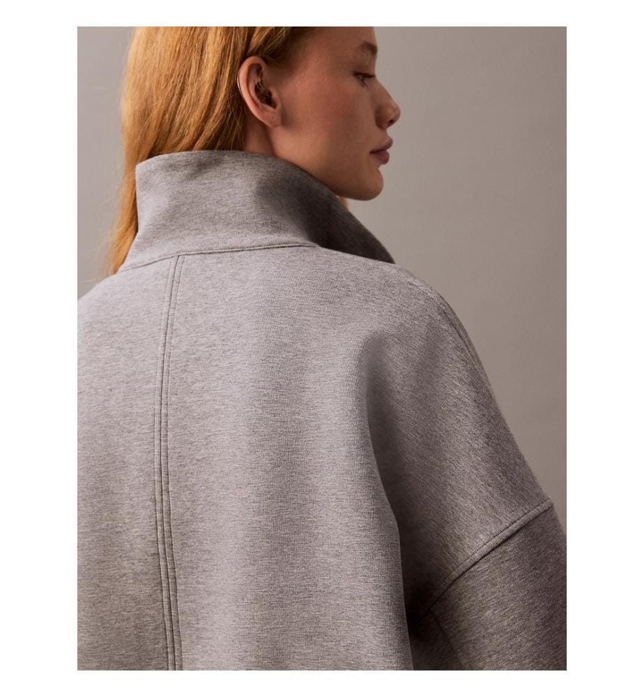 Sweatshirt LS Monologo Terry Crew Fashion D - Hellgrau