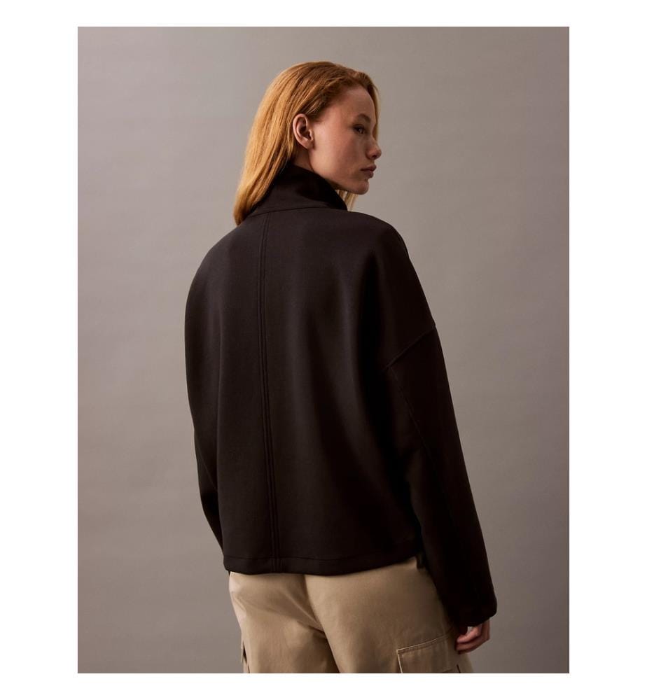 Sweatshirt LS Monologo Terry Crew Fashion D - Weiss