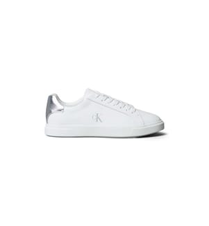 Ledersneakers - strahlend weiss/silber