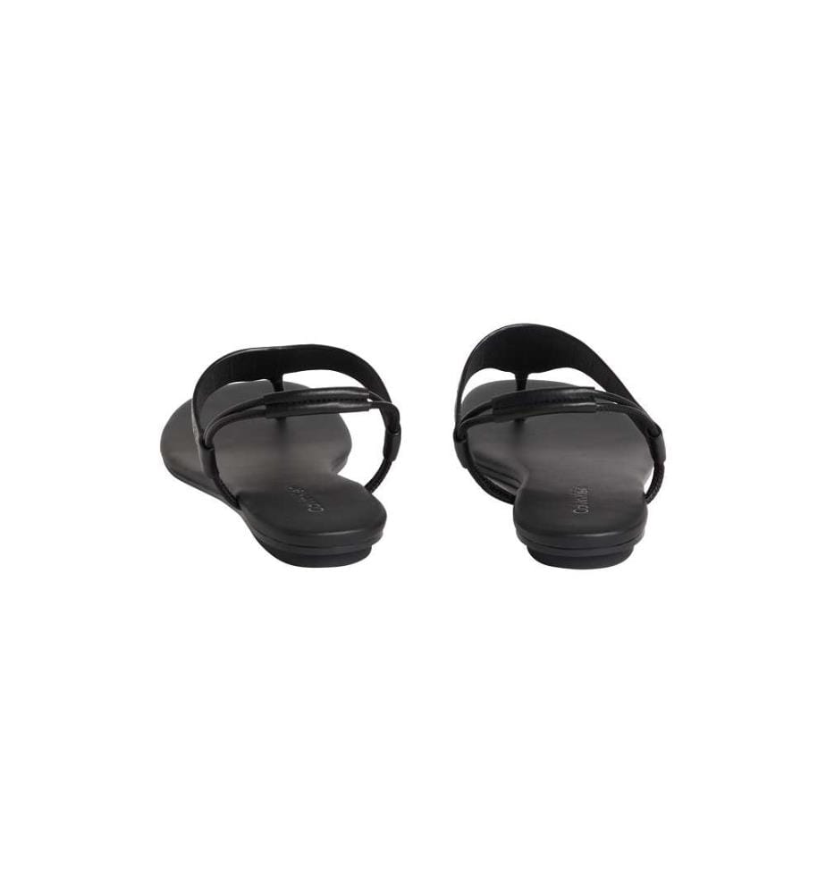 Perforierte Flip-Flop-Sandalen aus Leder - triple black mono