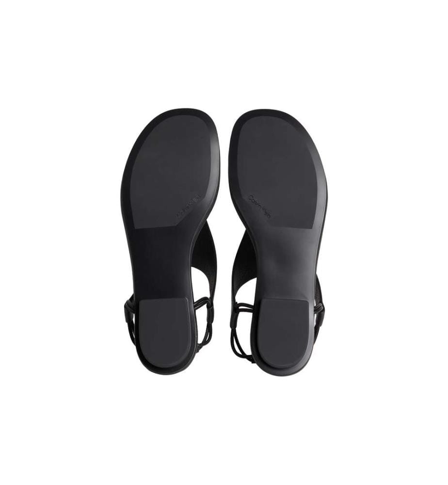 Perforierte Flip-Flop-Sandalen aus Leder - triple black mono