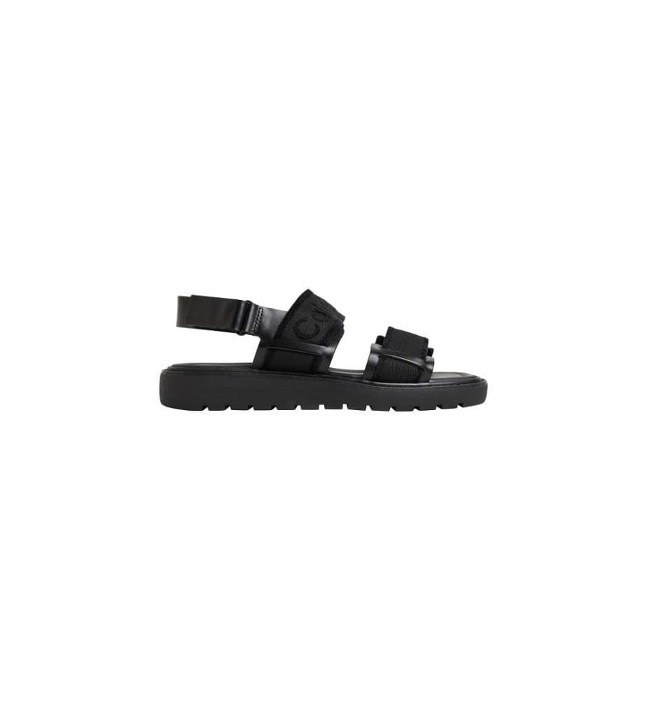 Square Molded Webb Sandalen - Triple Black