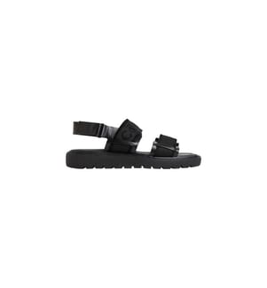 Square Molded Webb Sandalen - Triple Black