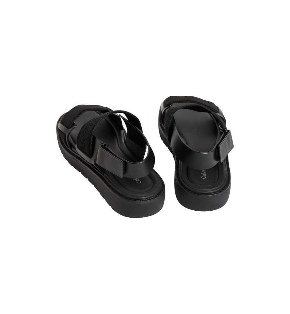 Square Molded Webb Sandalen - Triple Black