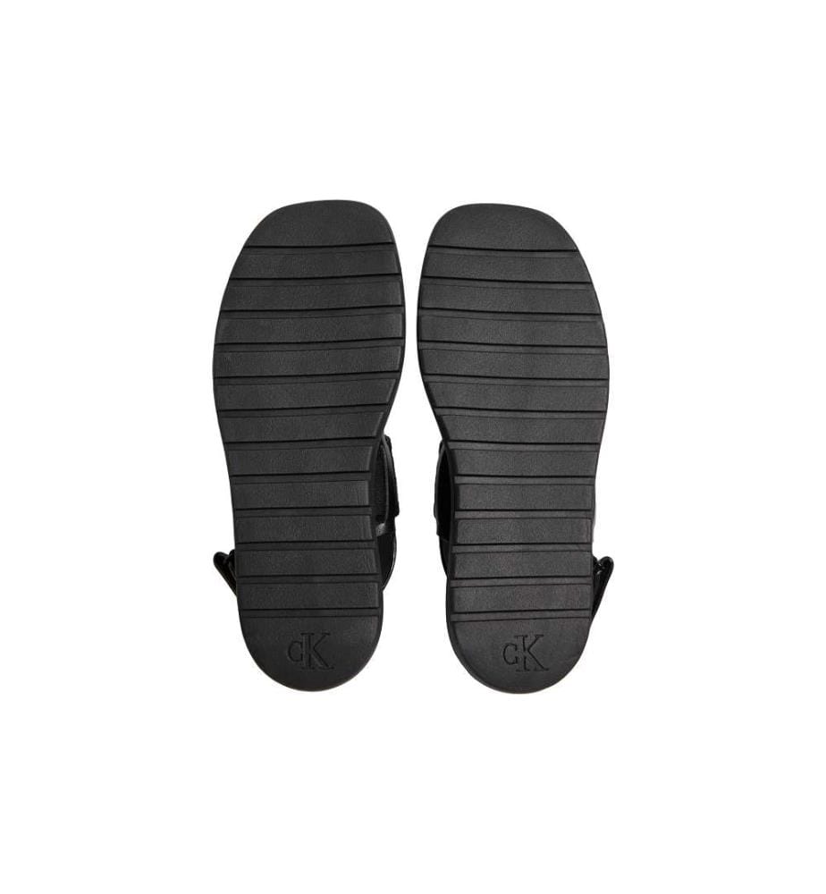 Square Molded Webb Sandalen - Triple Black