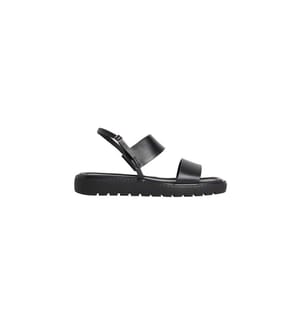 Lederhalbschuhe - Schwarz