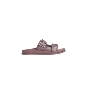 Ledersandalen mit Doppelschnalle - peppercorn
