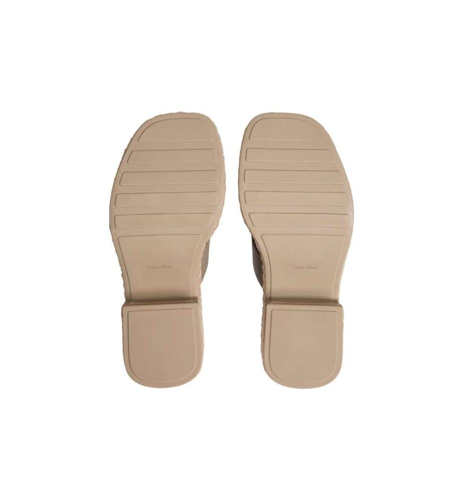 Espadrilles-Sandalen mit Lederabsatz - desert taupe