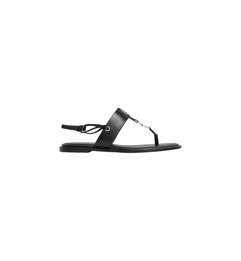 Slingback-Sandalen aus Leder - triple black