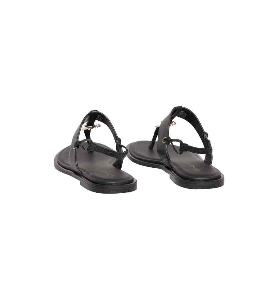 Slingback-Sandalen aus Leder - triple black