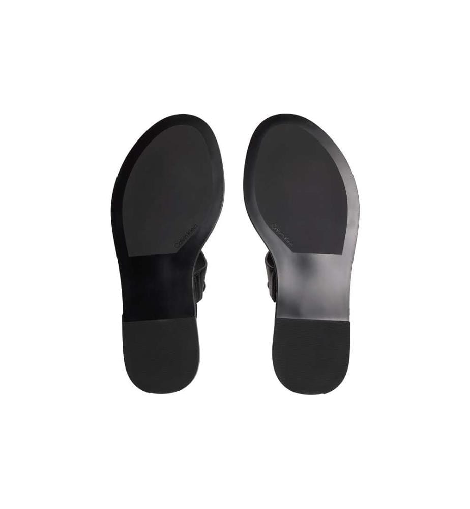 Slingback-Sandalen aus Leder - triple black