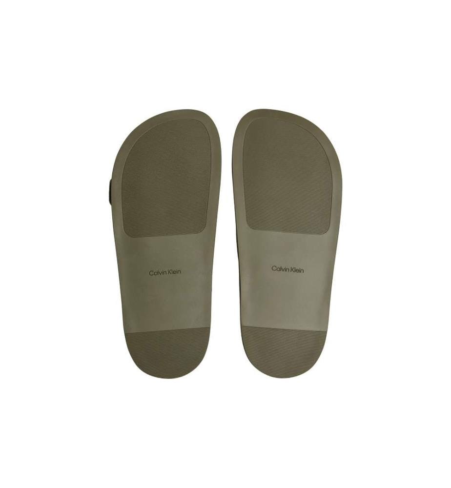 Sandales Double Bride en Daim - deep lichen green