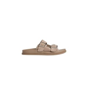 Sandales Double Bride en Daim - desert taupe