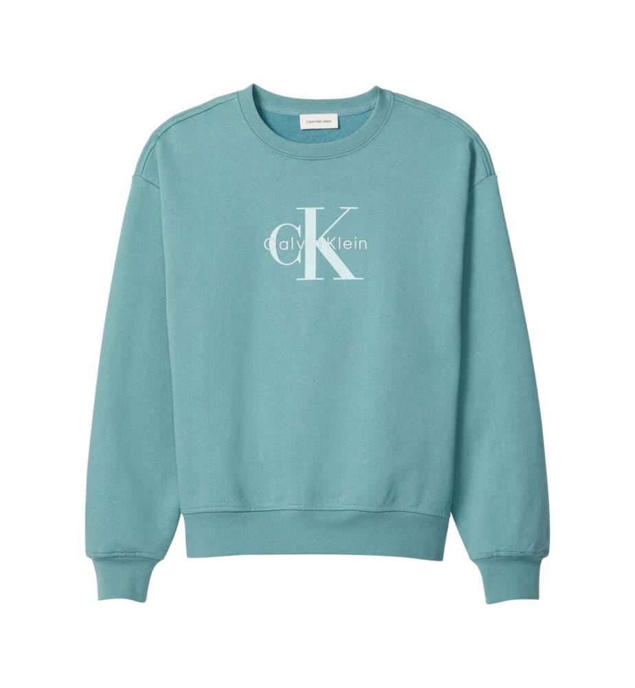 Sweatshirt mit Rundhalsausschnitt - Grün