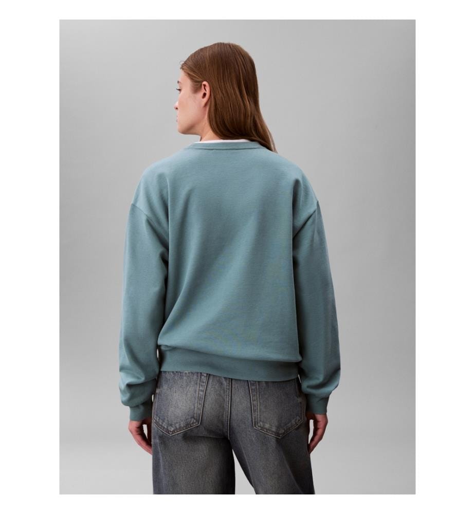 Sweatshirt mit Rundhalsausschnitt - Grün