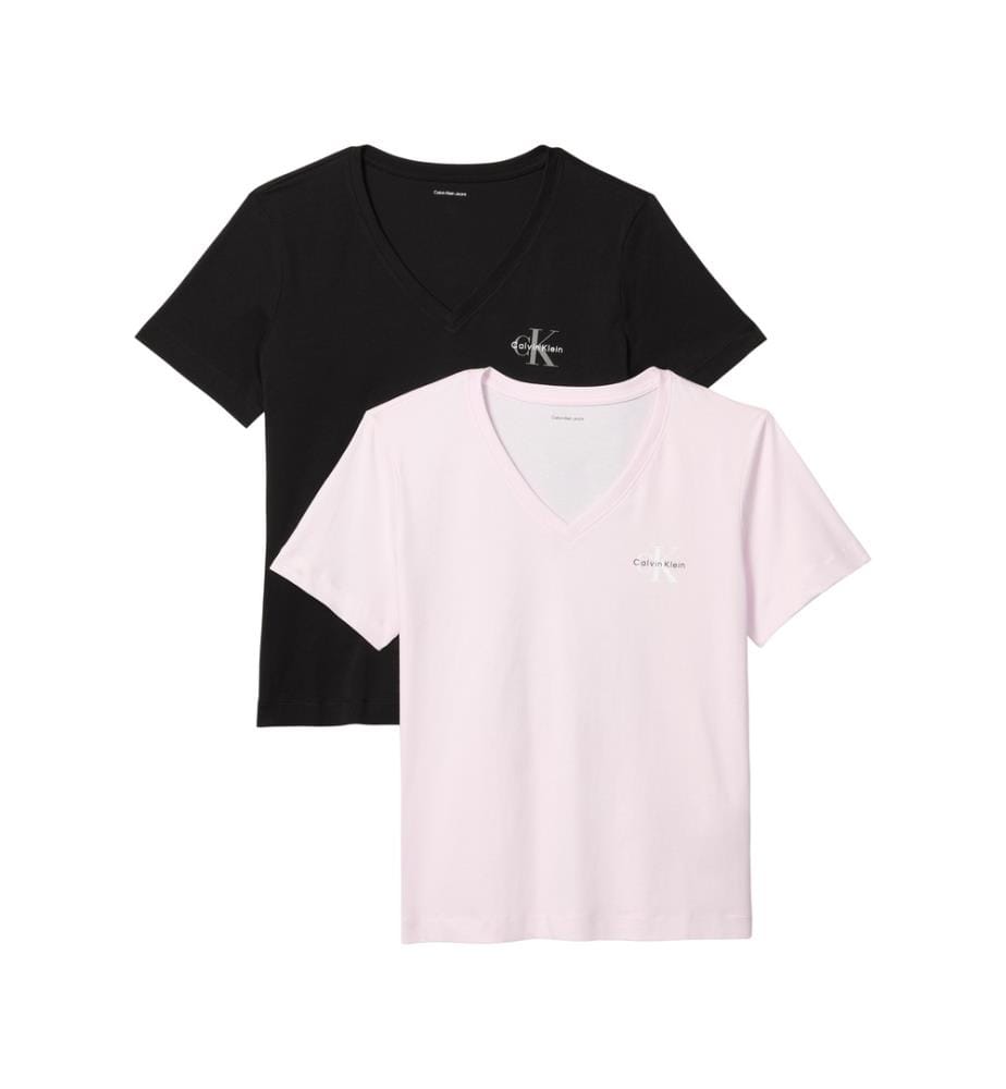 T-Shirts A Logo Vn 2 Stück Tee Standardlänge - Cradle Pink / Schwarz